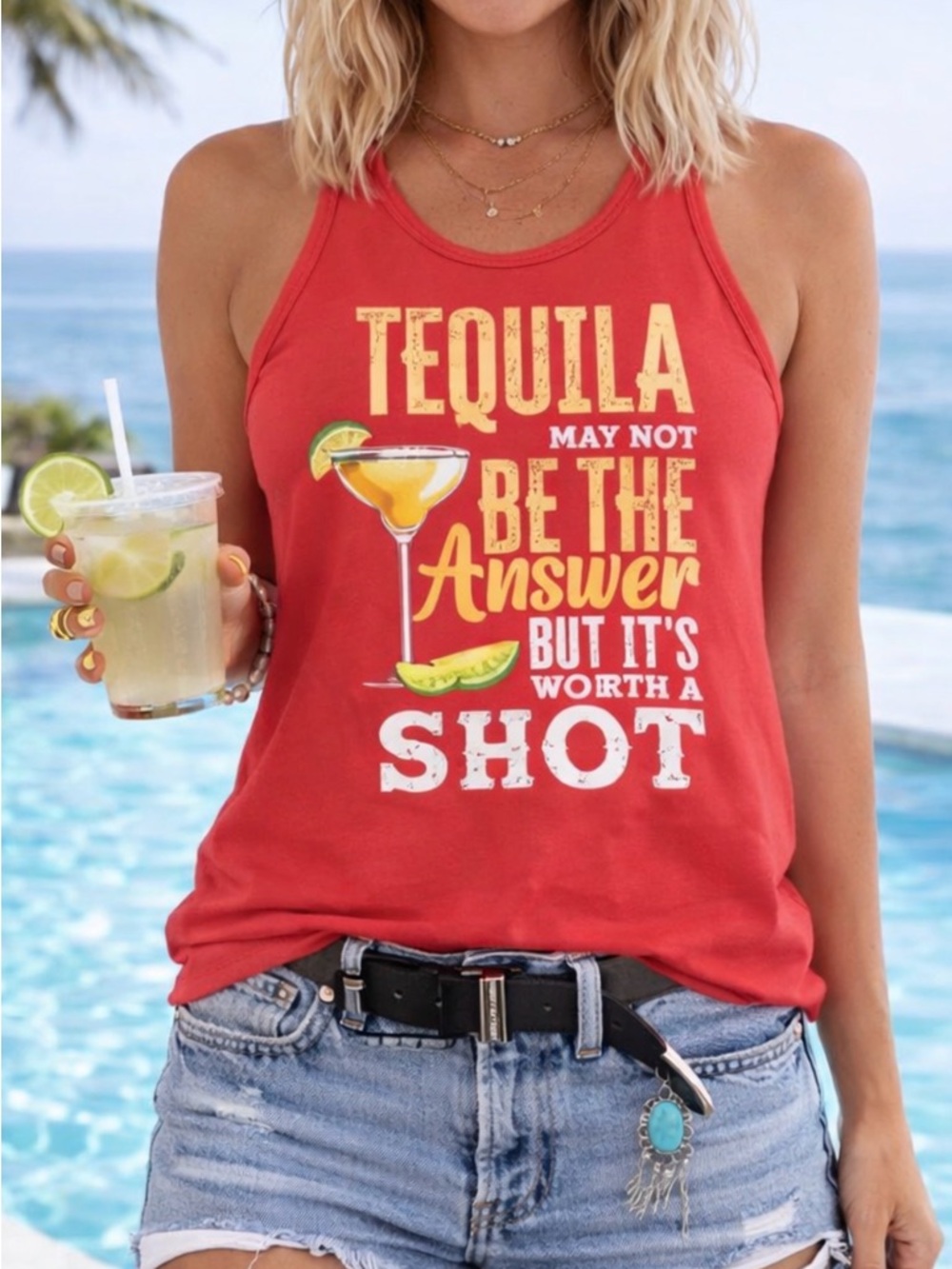 Tequila Graphic Tank Top